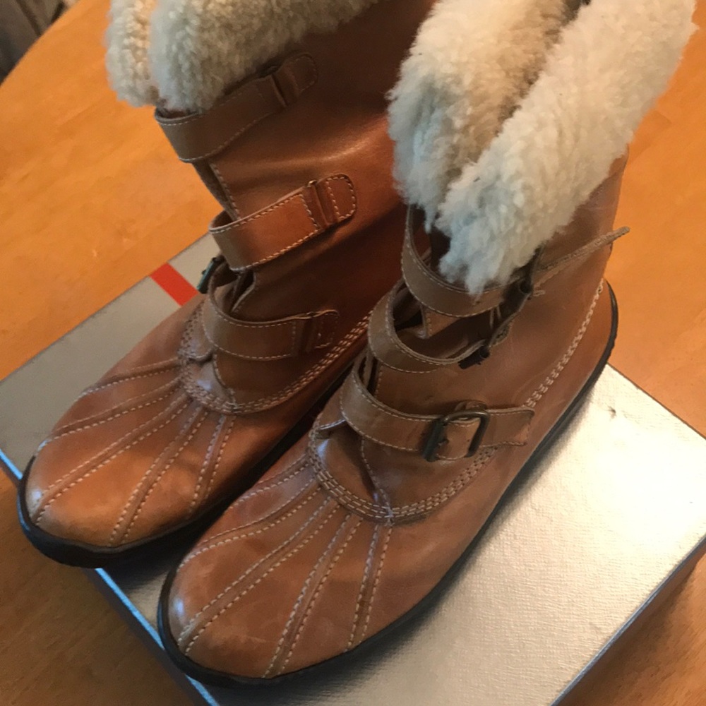 Gommus leather snow boots